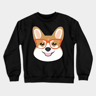 Hipster Corgi Crewneck Sweatshirt